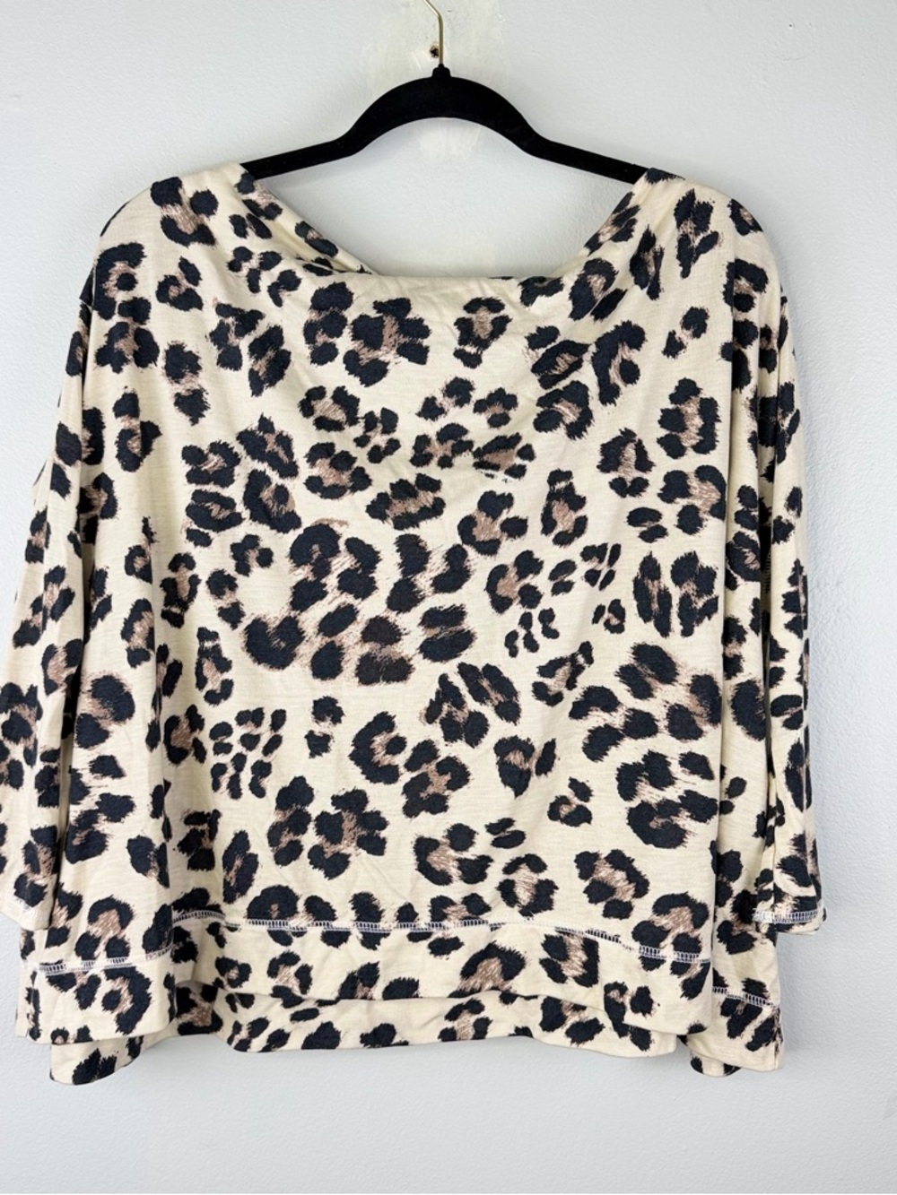 By Together Leopard Print Modal Knit‎ Top Small 3/4 Sleeve - Picture 2 of 6
